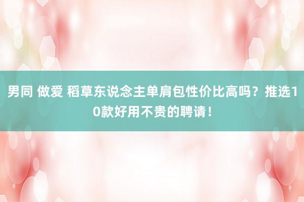男同 做爱 稻草东说念主单肩包性价比高吗？推选10款好用不贵的聘请！